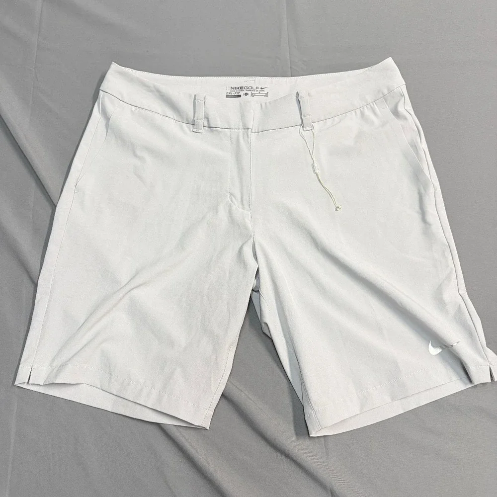 NikeGolf Golf Shorts Dri-Fit Womens 8 M Gray Moisture Wicking Preowned Excellent - Picture 3 of 11